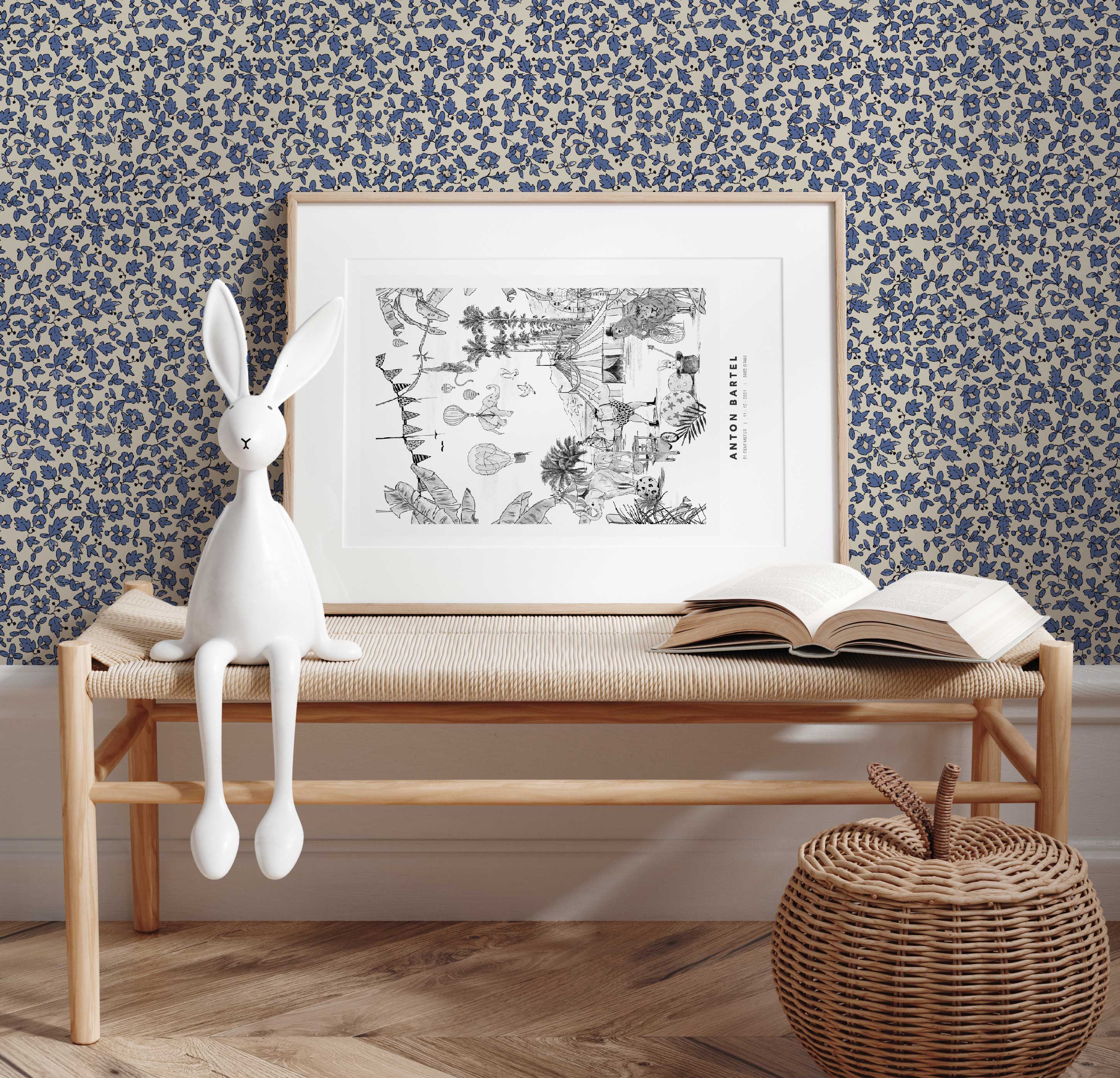 Ditsy Daisy Wallpaper Roll - Floral Peel and Stick Wallpaper for Bedroom, Living Room & Nursery Decor | Easy to Install & Removable