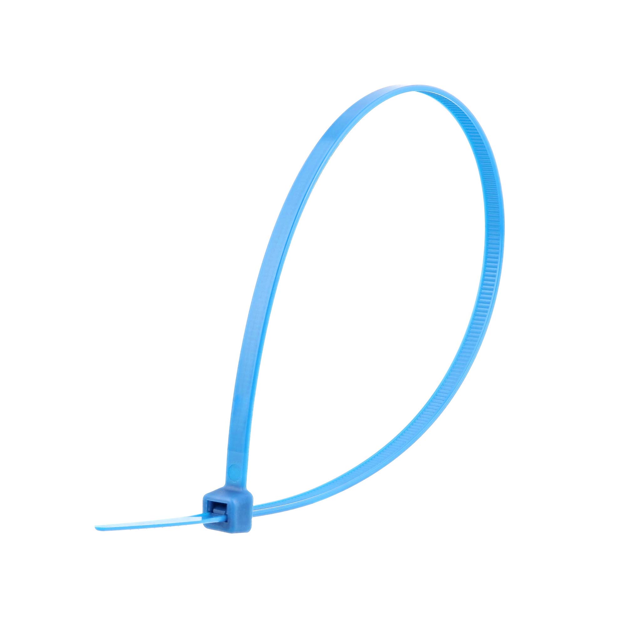 Electriduct 11-Inch Fluorescent Blue Nylon Cable Zip Ties - Self-Locking Adjustable Plastic Wire Ties (100 Pack) - Perfect for Home, Office & Industrial Cable Management
