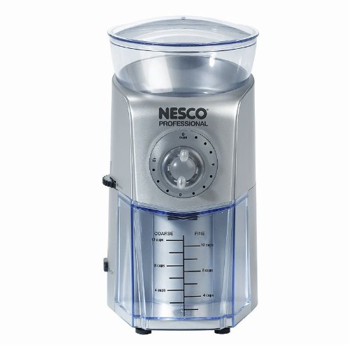 Nesco BG-88PR Premium Electric Burr Coffee Grinder - Adjustable Coarseness for Espresso, Drip & French Press - Perfect for Home, Office & Coffee Shops