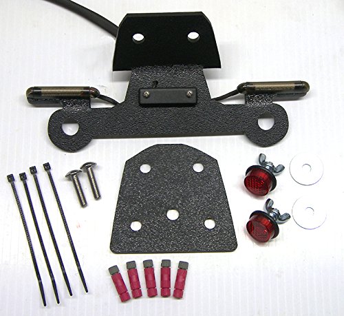 Kawasaki Z125 Pro LED Fender Eliminator Kit with Red Turn Signals & Clear Lens - Motorcycle Tail Tidy for Custom Street Bike Look