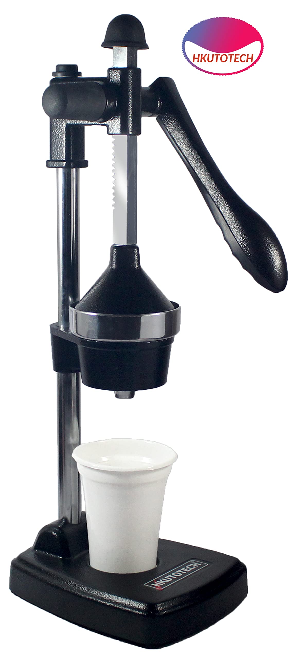 HKUTOTECH Stainless Steel Manual Citrus Juicer - Cold Press Hand Juicer for Oranges, Lemons, Pomegranates & Vegetables - Durable Kitchen Tool for Fresh Juice, Cocktails & Healthy Drinks (Made in India)