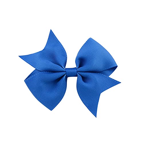 Kids Hair Bows - Solid Color Ribbed Ribbon Hair Clips & Headbands for Baby Girls & Toddlers (3 Inch, Multicolor) - Perfect for Parties, School & Daily Hair Accessories