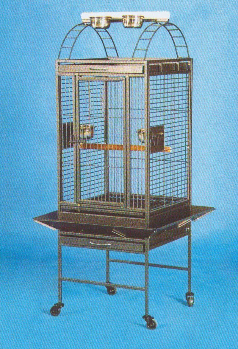 Premium Black Vein Wrought Iron Cockatiel Bird Cage with Play Top - Spacious & Durable for Parrots, Cockatiels, Small Birds - Perfect for Home, Office, or Aviary Use