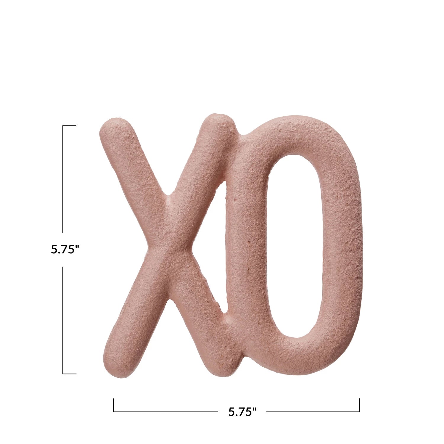 XO Pink Cast Iron Trivet - Heat Resistant Kitchen Trivet for Hot Pots & Pans - Decorative Tabletop Protector for Dining & Serving - Perfect for Thanksgiving, Christmas & Everyday Use