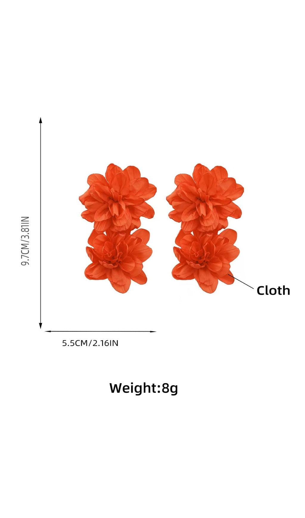 3D Flower Earrings for Women - Elegant Floral Dangle Earrings for Party, Wedding & Everyday Wear