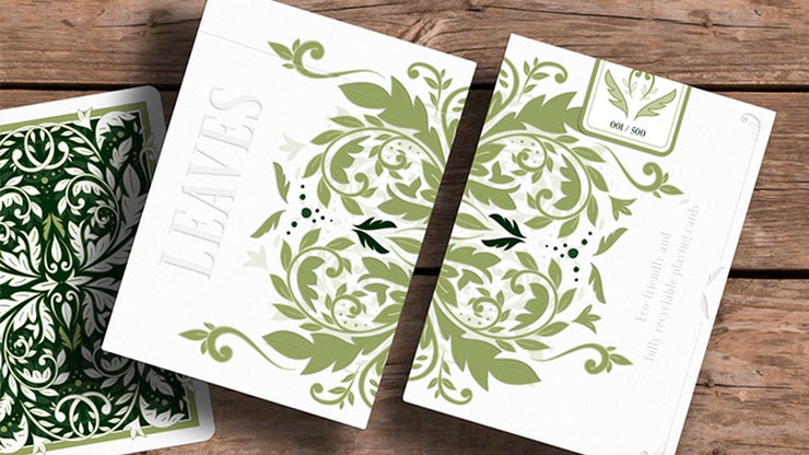 Premium White Leaves Collector's Playing Cards - Elegant Card Deck for Magic Tricks, Poker Games & Cardistry by Card House Company | Perfect for Professional Performers & Card Game Enthusiasts