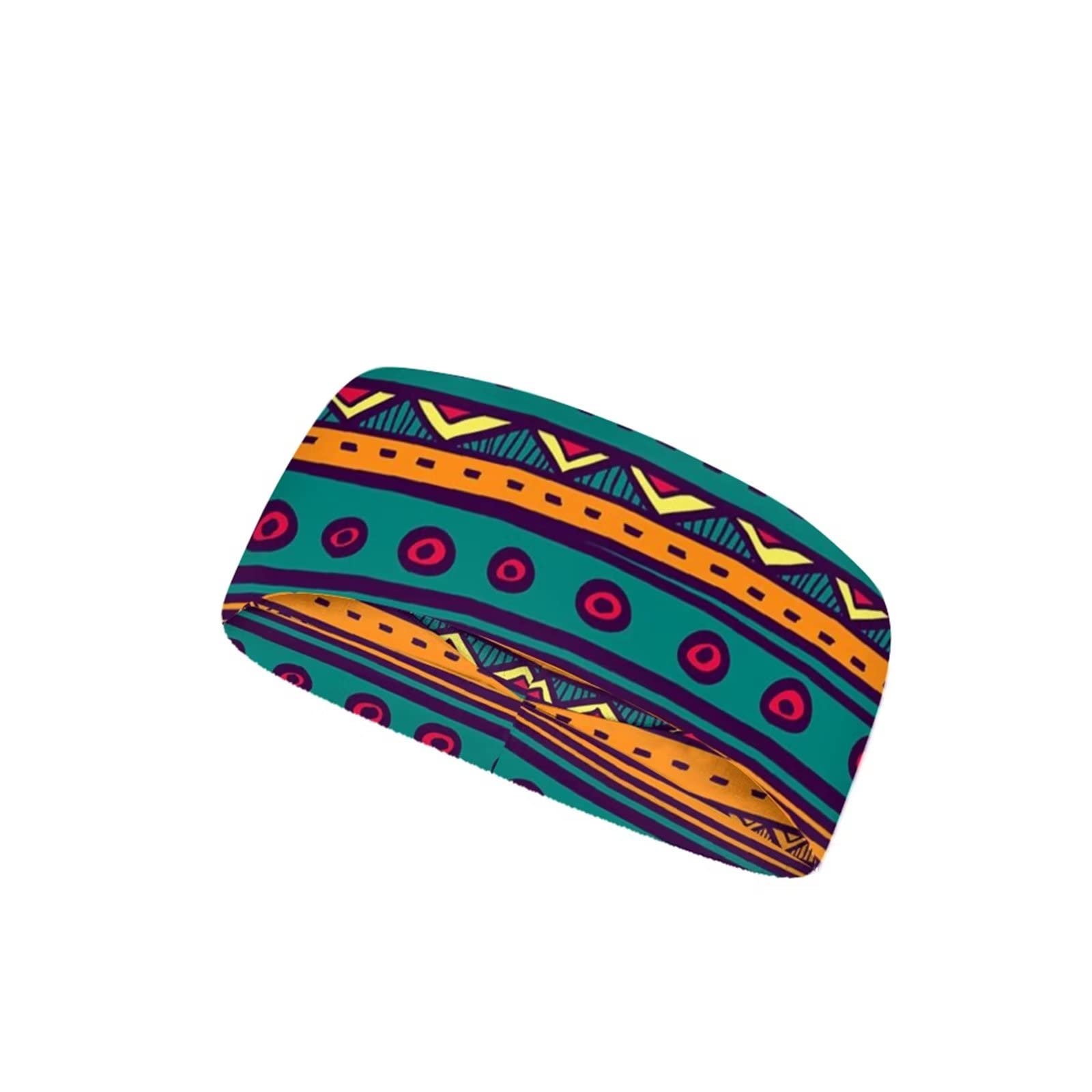 Vintage Style Sports Headband for Women & Men - Stretchy Workout Headband for Running, Fitness, Exercise & Gym - Sweat Absorbent Hairband & Sweatband for Active Lifestyles