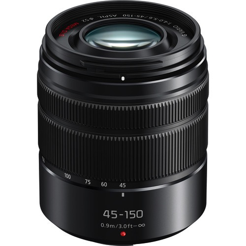 Panasonic Lumix G Vario 45-150mm f/4-5.6 ASPH MEGA OIS Telephoto Zoom Lens (Black) - Perfect for Portrait, Wildlife & Travel Photography