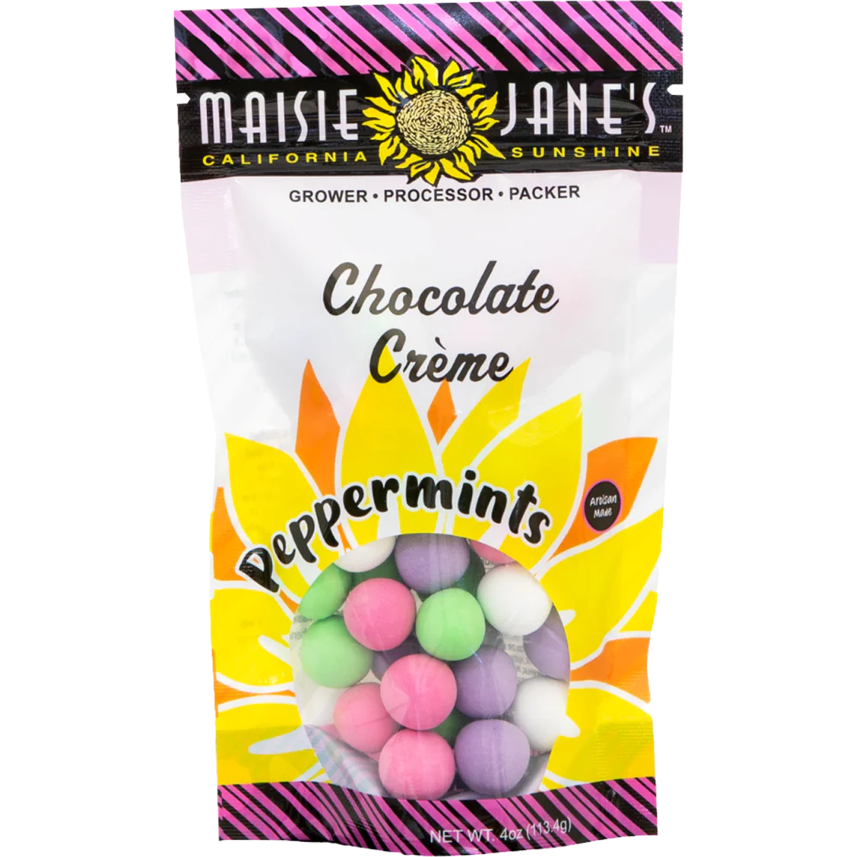 Premium Chocolate Creme Peppermints - 4 oz Bag of Rich Minty Candies | Perfect for Holiday Gifts, Office Treats & After-Dinner Desserts