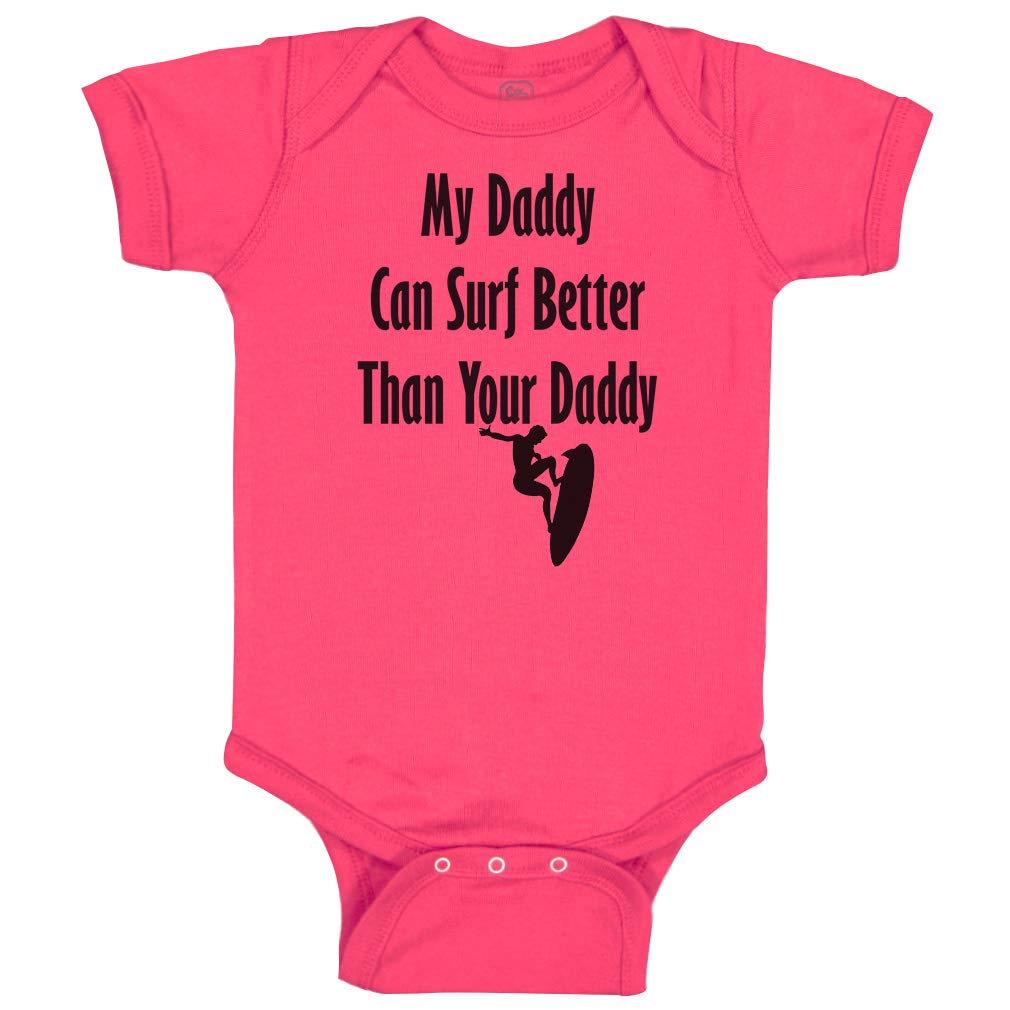 Funny Baby Bodysuit - 'My Daddy Can Surf Better Than Your Daddy' Cute Cotton Onesie for Boys & Girls - Perfect for Father's Day Gifts & Beach Outfits
