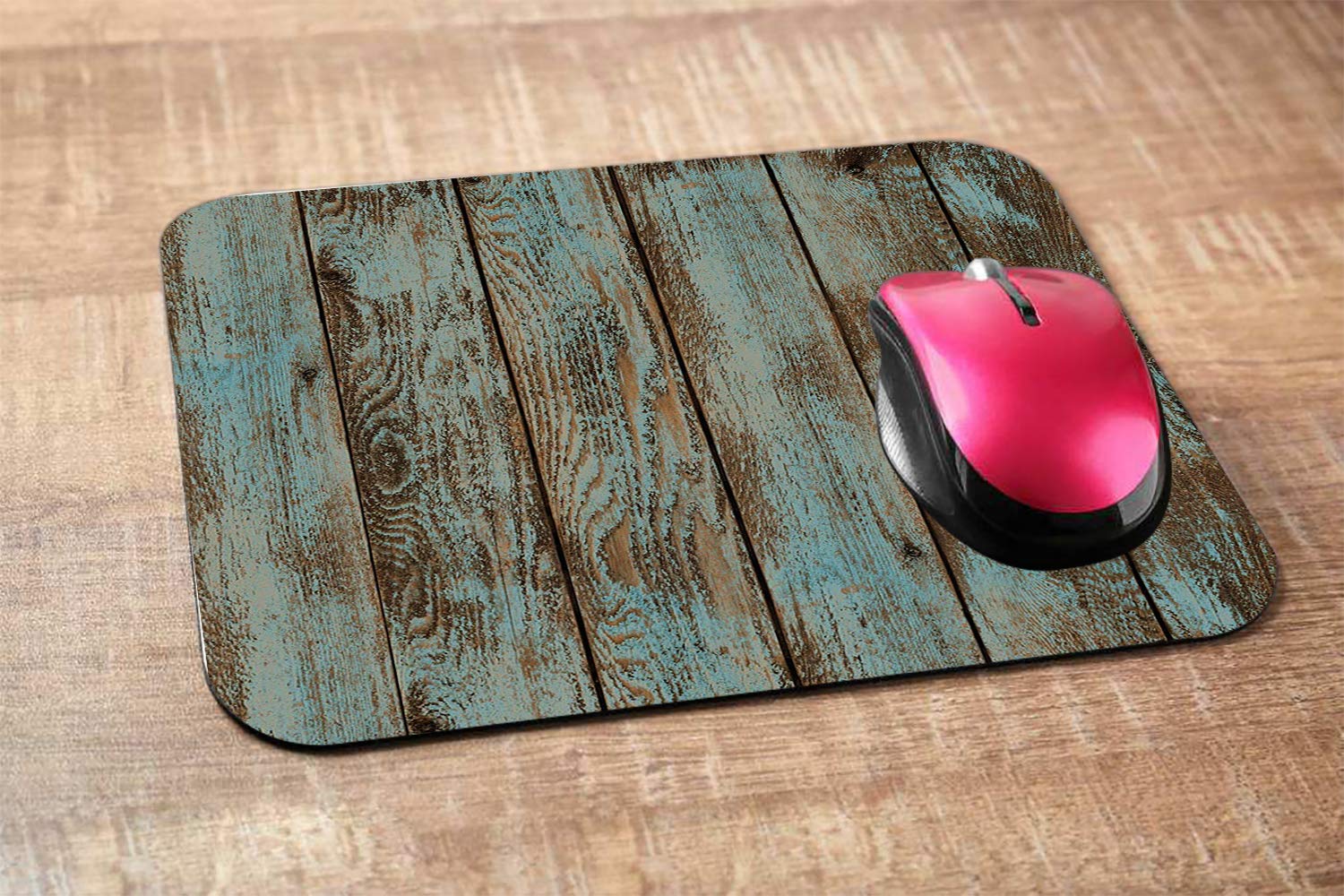 Rustic Wood Rectangle Gaming Mouse Pad - 9.5