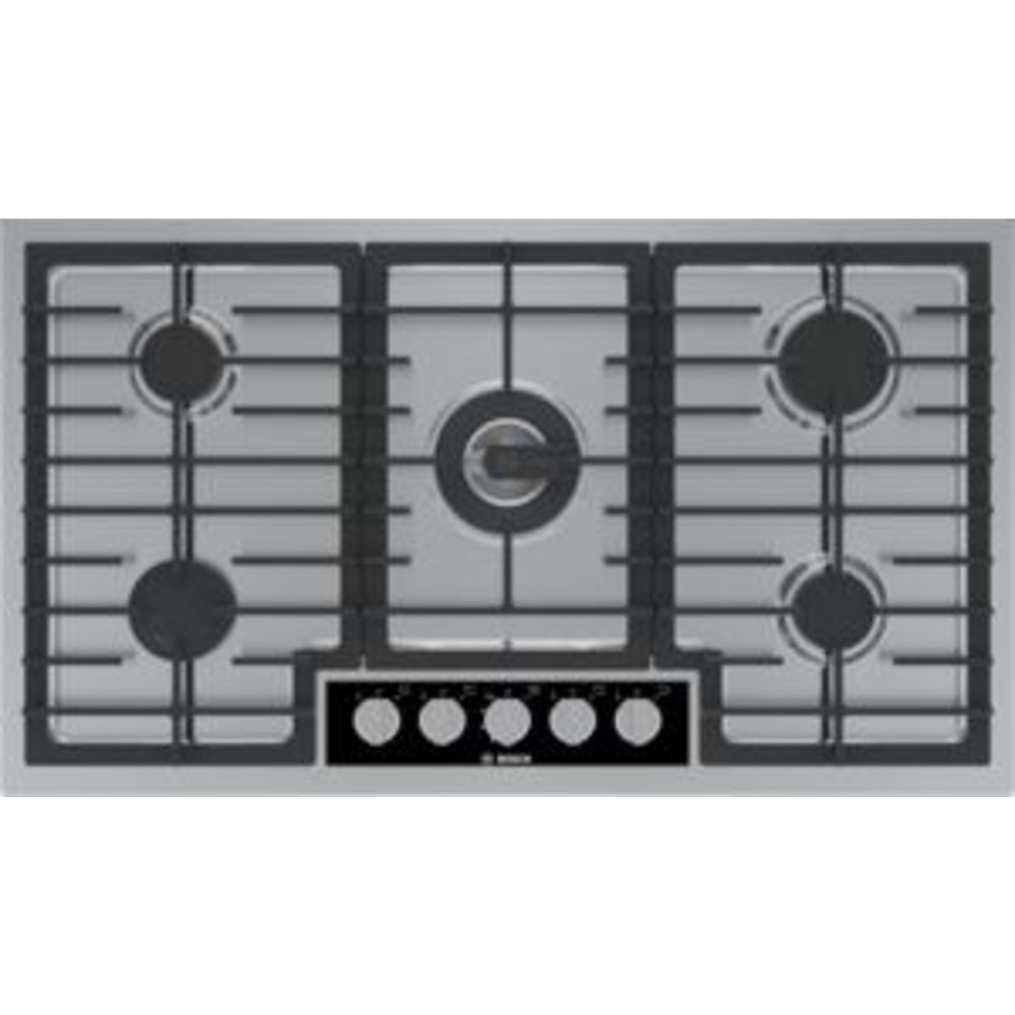 Bosch 36-Inch Gas Cooktop NGMP658UC - 5 Burner Professional Range with Stainless Steel Surface for Modern Kitchen Cooking