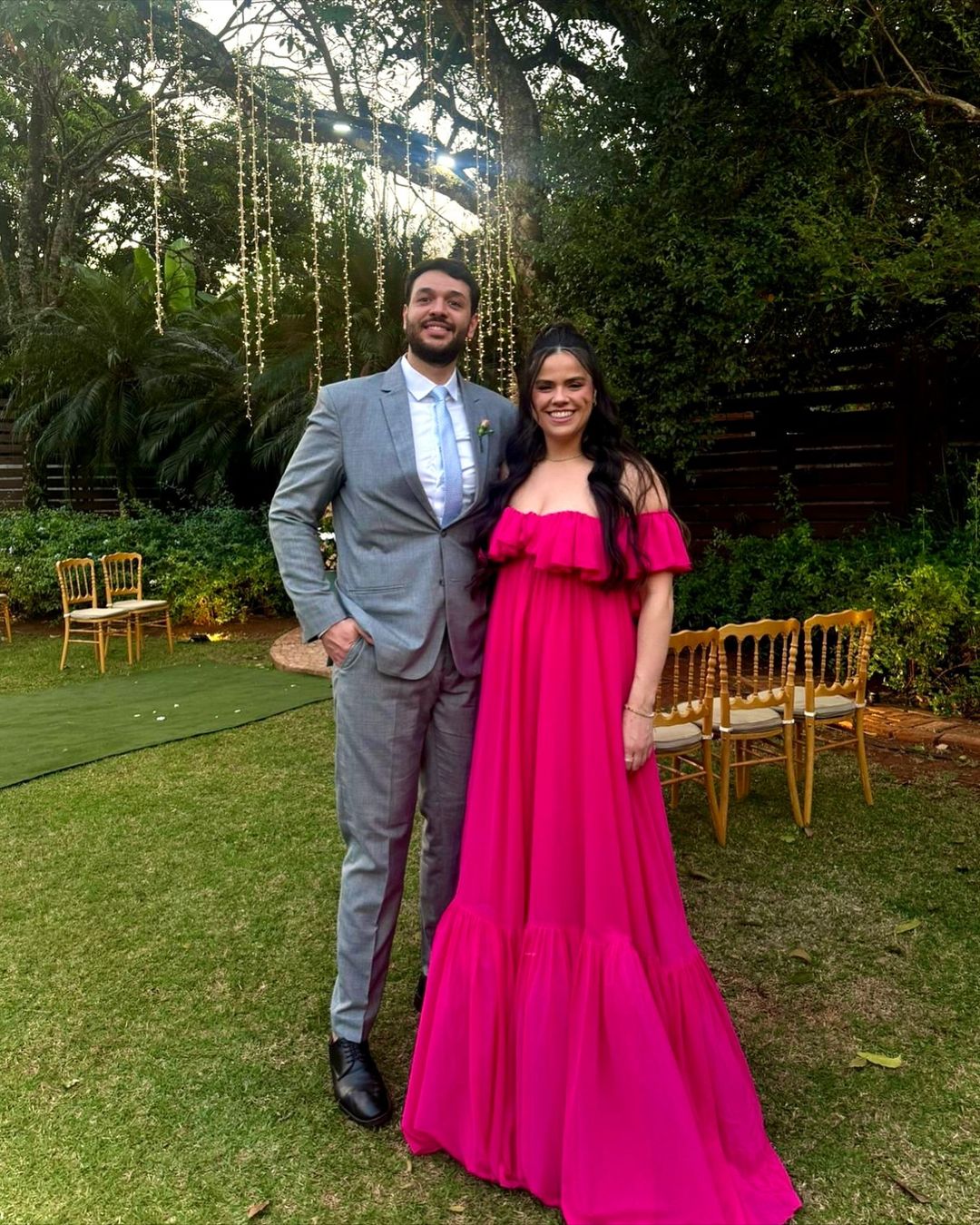 Elegant Off-The-Shoulder A-Line Long Prom Dress in Hot Pink - Formal Evening Gown for Homecoming, Wedding Party & Special Occasions - Style J5171