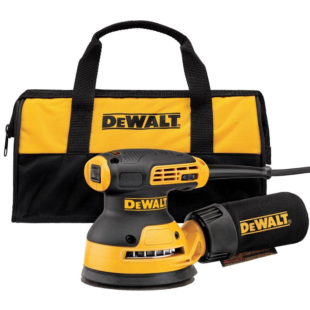 DEWALT 5-Inch Variable Speed Orbital Sander Kit with Dust Extraction (DWE6423K) - Perfect for Woodworking, Sanding, and DIY Home Projects