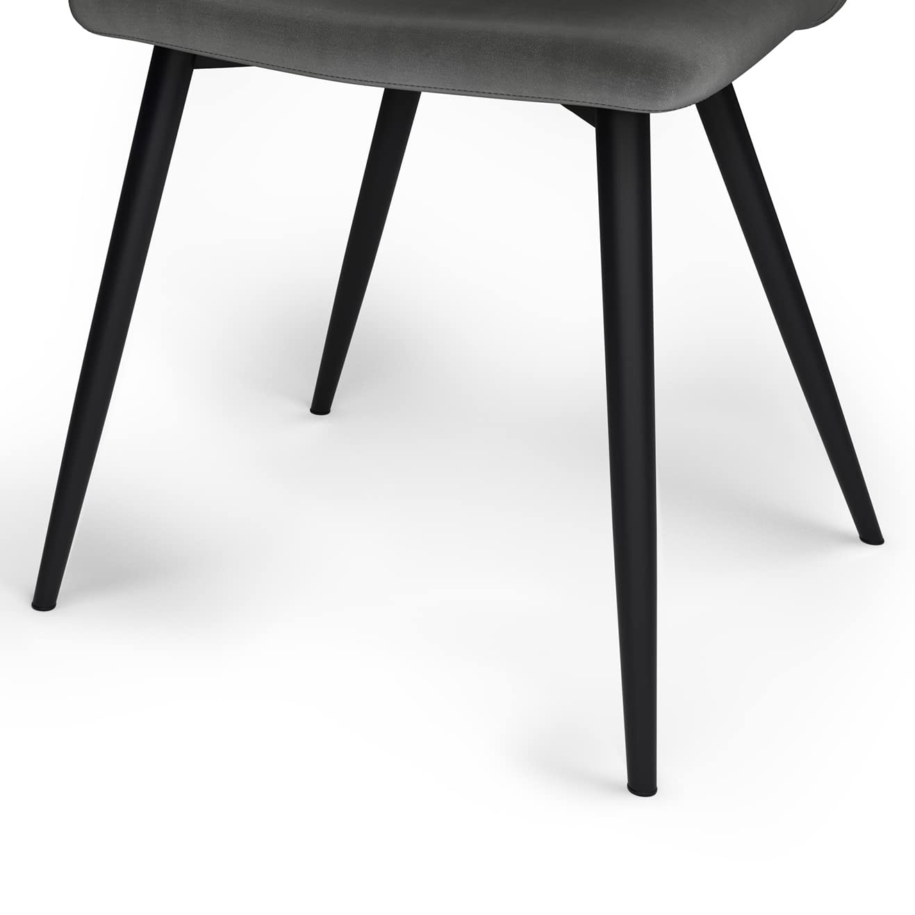 SIMPLIHOME Baylor Mid Century Modern Dining Chairs (Set of 2) - Dark Grey Velvet Upholstered - Comfortable & Stylish for Dining Room, Kitchen, Breakfast Nook & Home Office