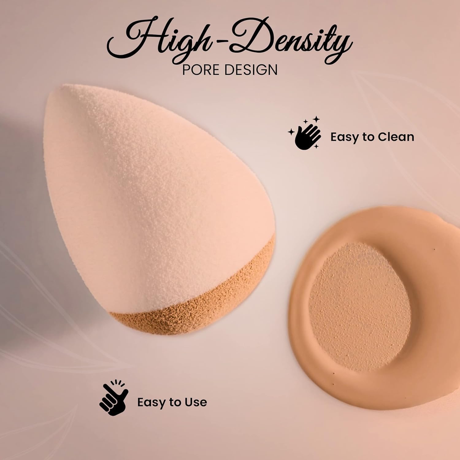 4Pcs Round Makeup Sponges Set - Premium Beauty Blender & Face Primer Sponge with Oval Brush - Perfect for Liquid Foundation, Compact Powder & Cream Blending - Ideal for Professional Makeup Artists & Home Use