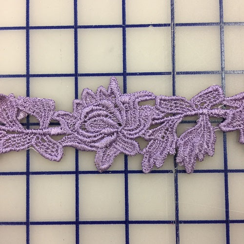 2 Inch Non-Metallic Floral Lace Trim in Lavender - Perfect for DIY Crafts, Wedding Decorations, and Costume Accessories