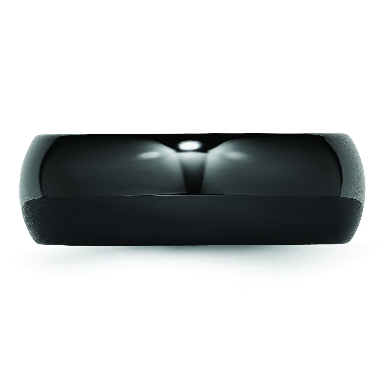 Black Ceramic 8mm Polished Wedding Band Ring for Men - Size 9 - Durable & Scratch-Resistant for Everyday Wear, Anniversary Gift, and Special Occasions