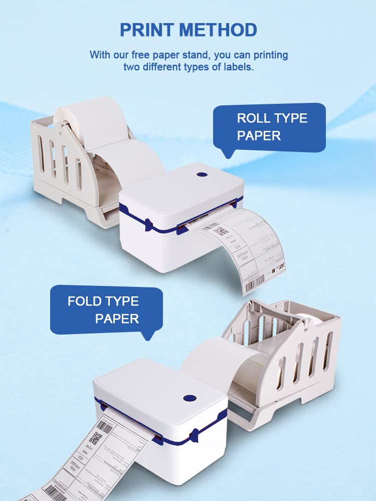 Wuzy 4x6 Commercial Grade Direct Thermal Shipping Label Printer - High Speed Label Maker for Etsy, Shopify, eBay, Amazon - Works with FedEx, UPS, USPS - Perfect for Home & Small Business Shipping Needs