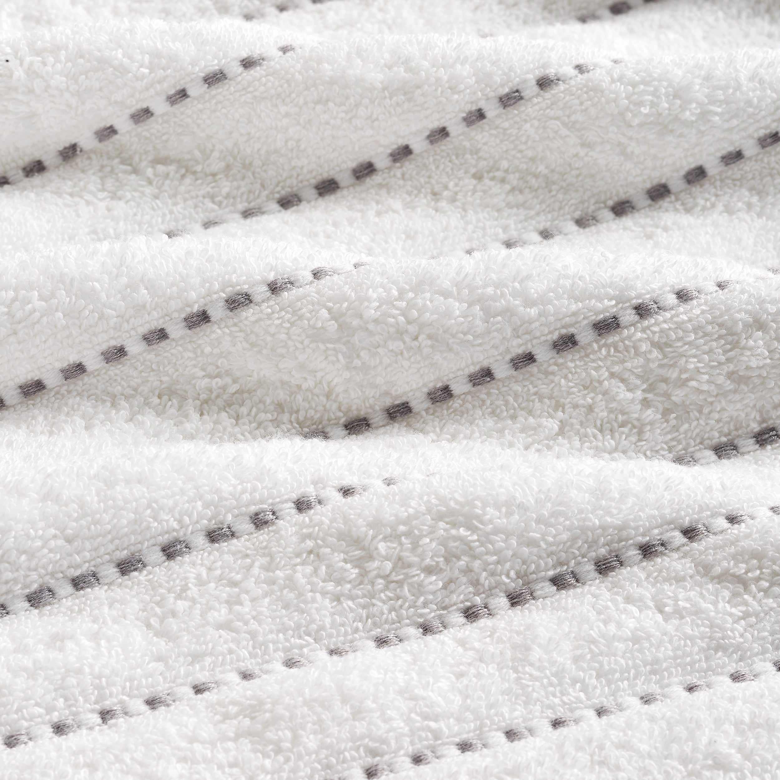 Organic Cotton Wave Plush Stripe 2-Piece Bath Sheet Towel Set - Ultra Soft & Absorbent for Spa, Bathroom & Beach Use