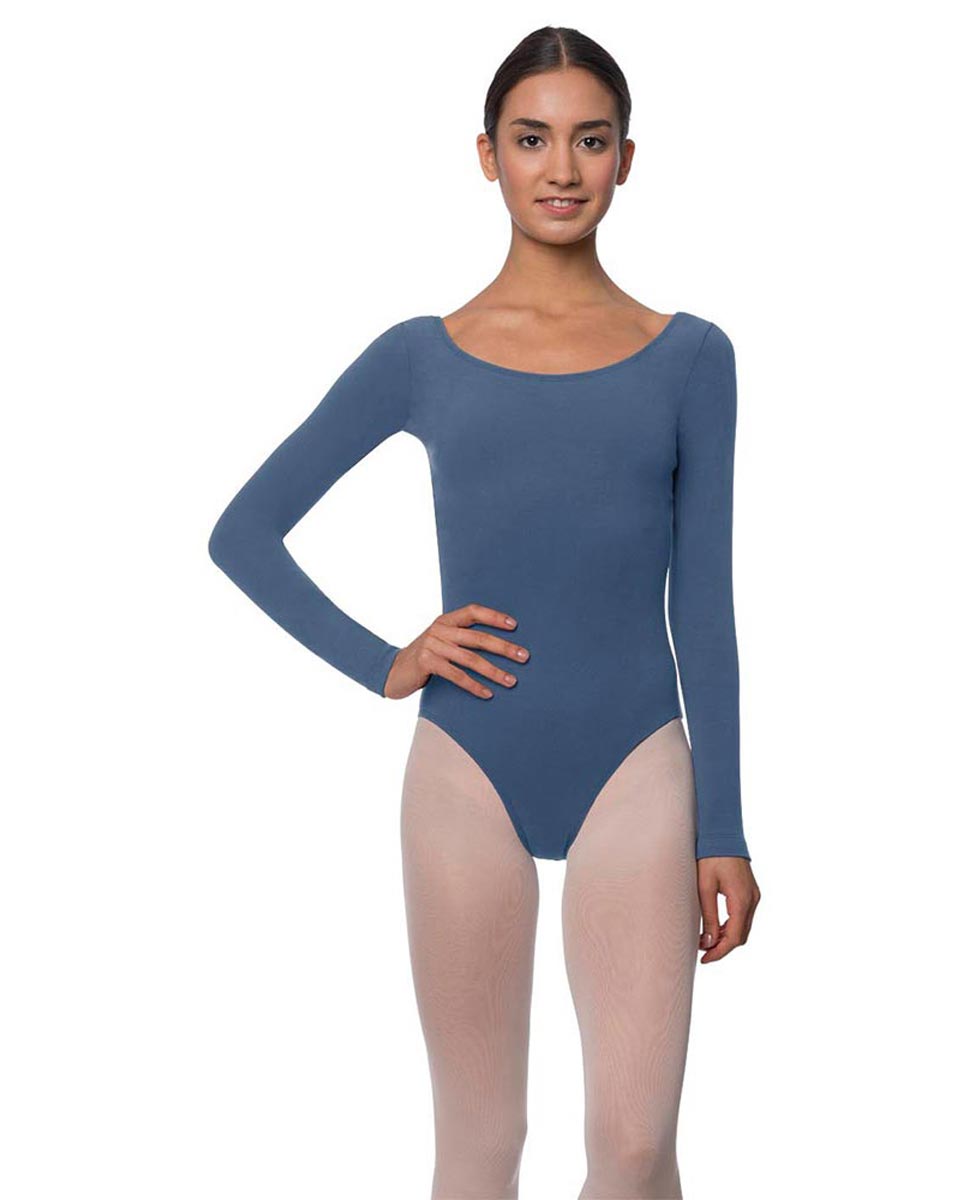 LUB202 Liv Long Sleeve Cotton Leotard for Women - Comfortable Stretchy Dancewear for Ballet, Gymnastics & Yoga Practice