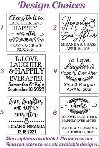 Personalized Wedding Shot Glasses Bulk - Custom Cheers to Love & Laughter - Elegant Wedding Favors for Guests - Perfect for Bridal Showers, Bachelorette Parties & Reception Toasts