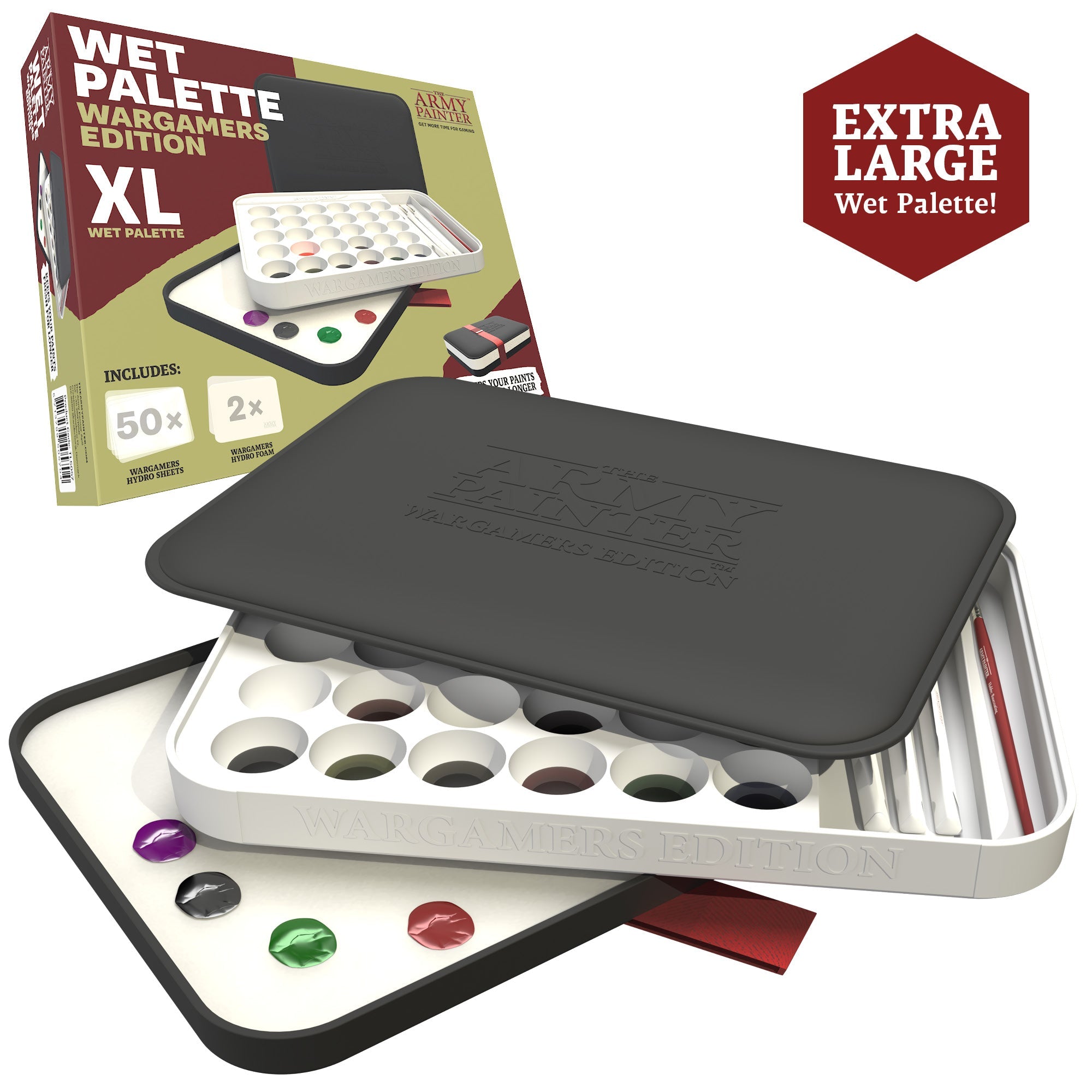 Wargamers Edition Wet Palette - Professional Miniature Painting Palette for Tabletop Gaming - Perfect for Warhammer, D&D, and Model Painting