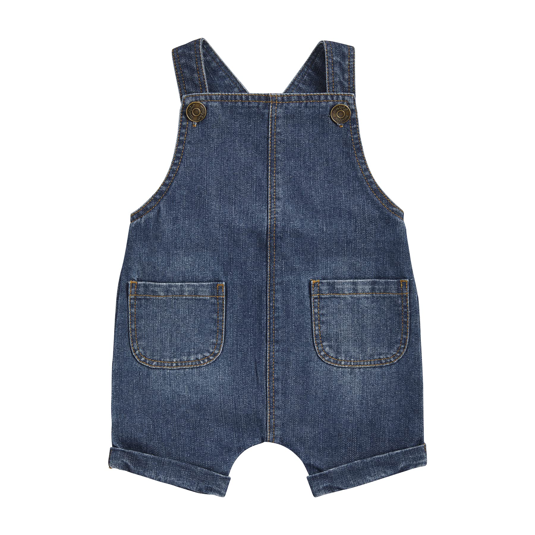 Mud Pie Baby Boys Denim Overalls - Soft & Comfortable Infant Jeans Overalls for Playtime, Outdoor Adventures & Photo Shoots