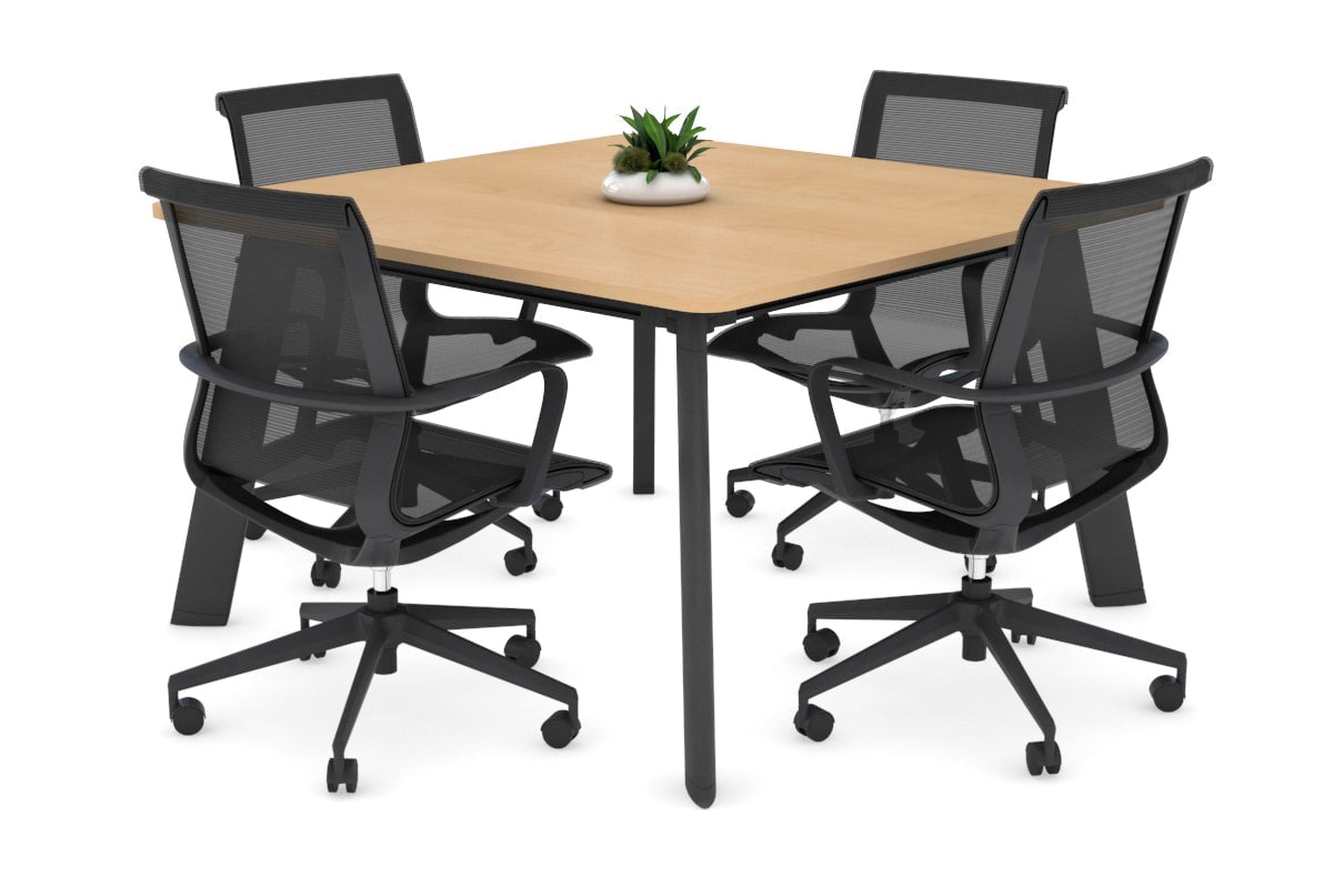 Switch Meeting Room Table with Rounded Corners - 1100L x 1100W Conference Table for Office Meetings | Perfect for Boardrooms, Team Collaboration & Professional Workspaces