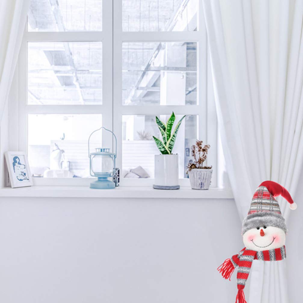 Amosfun Santa Claus Curtain Clip Holder - Christmas Plush Curtain Hooks for Holiday Decor, Festive Bedroom Ornaments, Kids Room Decorations - Perfect for Christmas Tree Skirt, Window Treatments & Holiday Home Decor