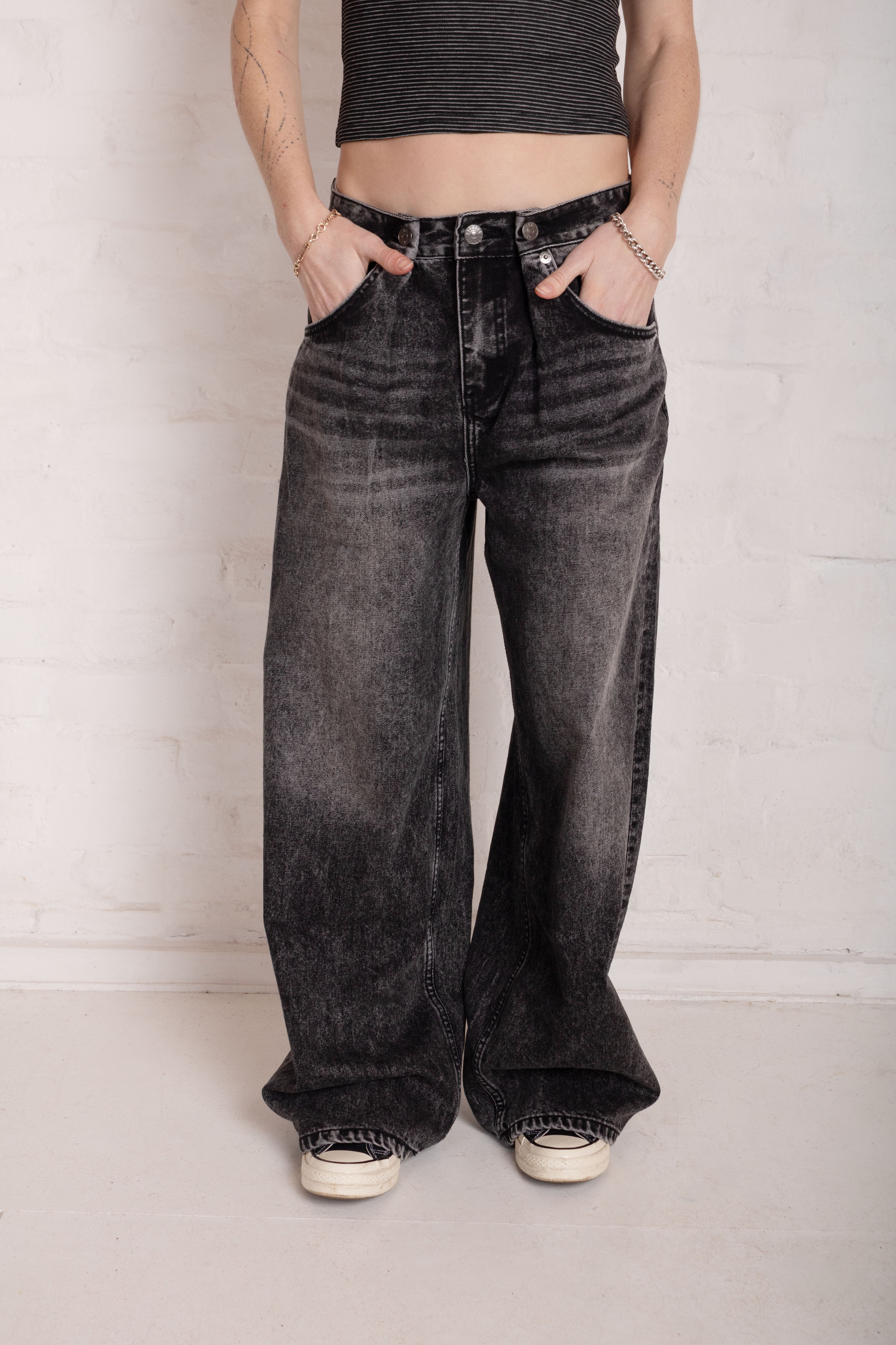 Slim Fit Charcoal Jeans for Men - Stretch Denim Pants with Sweeper Design | Perfect for Casual Wear, Office & Date Nights
