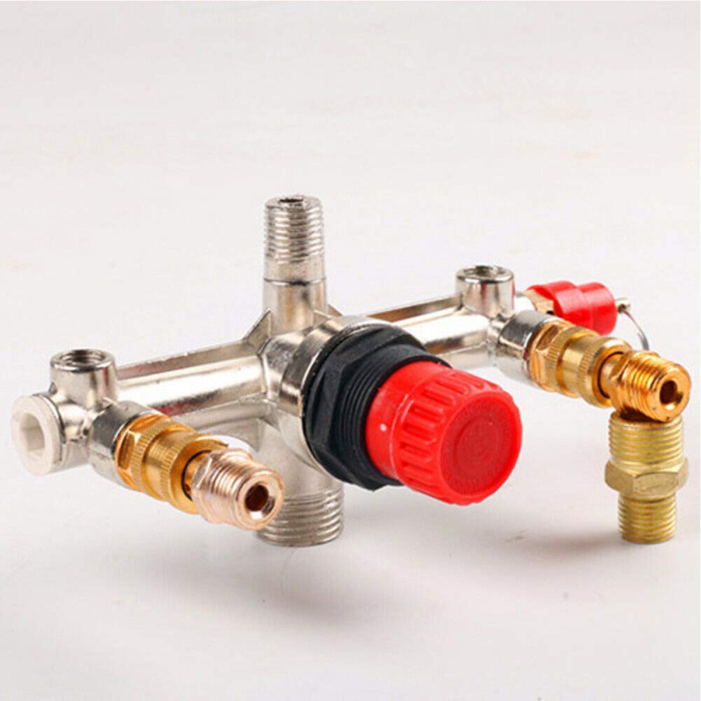 **High-Quality Aluminum Bracket Air Compressor Switch Pressure Release Valve Pump Parts Kit - Red | Durable & Reliable for Air Compressors | Perfect for DIY Repairs, Industrial Use & Home Workshops**