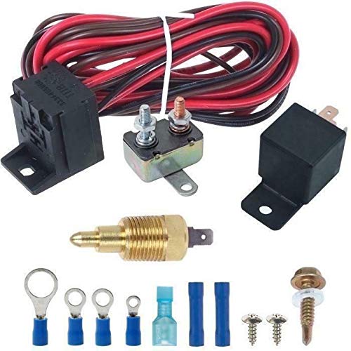 13 Row Aluminum 10AN Fittings Engine Transmission Oil Cooler Kit with Electric Fan, 3/8
