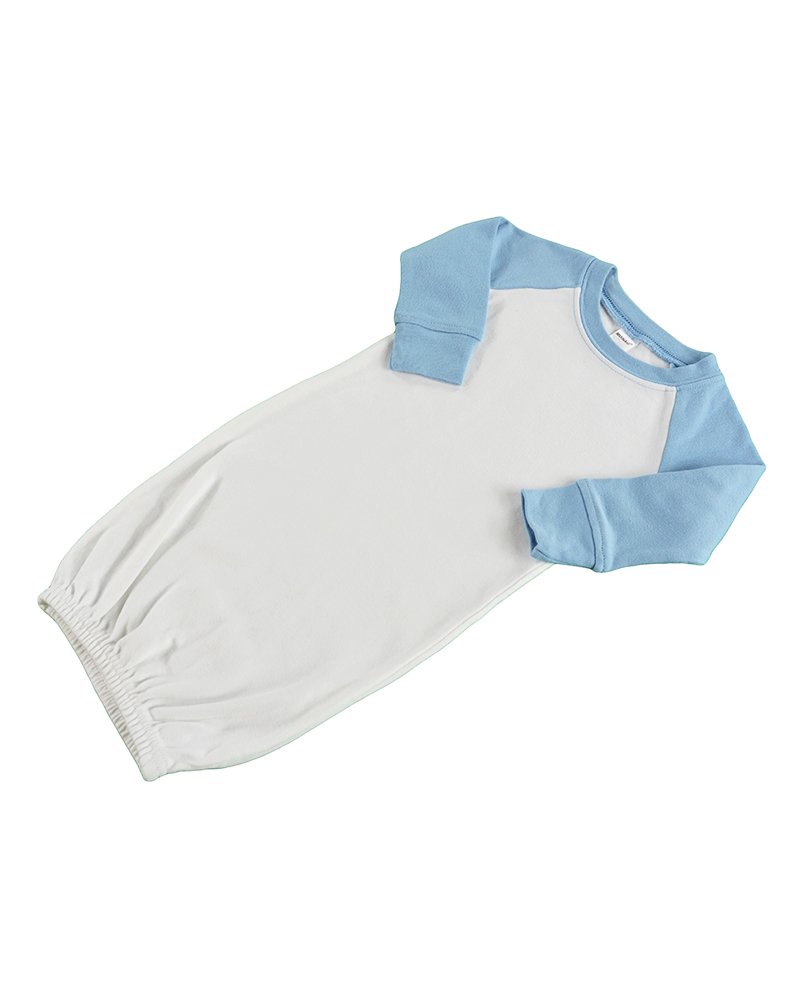 Monag Long Sleeve Raglan Baby Gown - Soft Cotton Infant Sleepwear for Newborns & Toddlers - Perfect for Nursery, Hospital & Home Comfort
