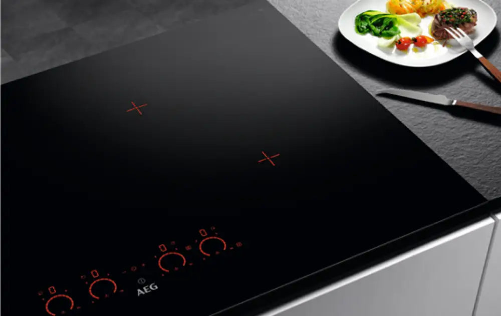 AEG HK673520FB 60cm Pure 3 Optizone Induction Cooktop - Fast & Precise Cooking for Home Chefs - Perfect for Kitchens, Restaurants & Small Spaces