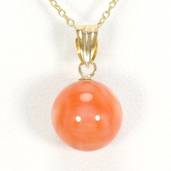 18K Yellow Gold Coral Necklace for Women - Elegant Handmade Jewelry Gift for Birthday, Anniversary & Special Occasions
