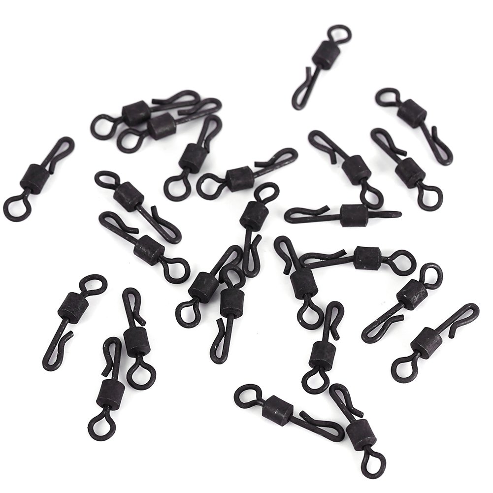 VGEBY 25pcs Barrel Fishing Swivels - Size 3 Rolling Ball Bearing Swivel for Saltwater & Freshwater Fishing - Durable Fishing Tackle for Bass, Trout & Walleye (Great for Boat, Pier & Shore Fishing)