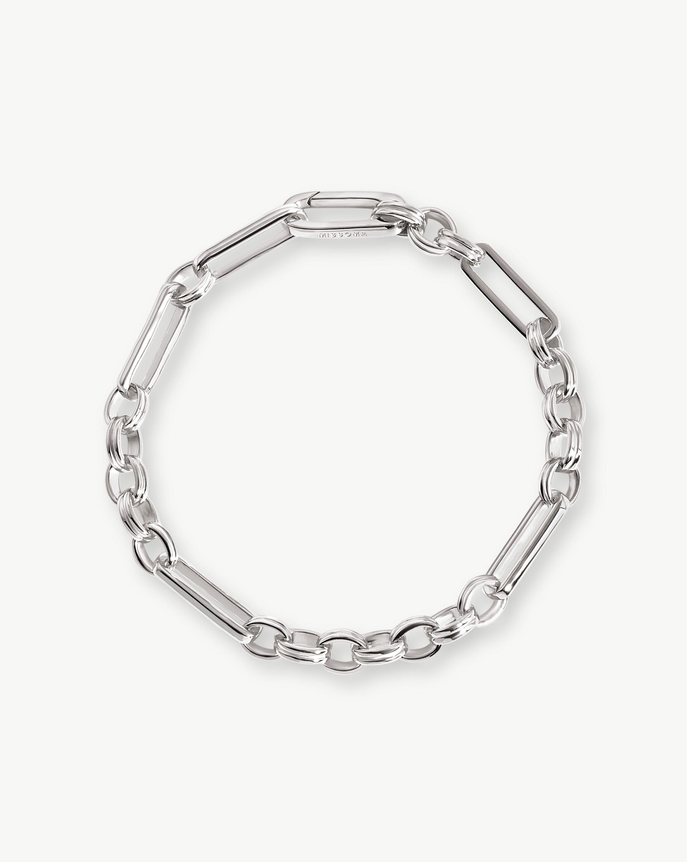 Axiom Chain Bracelet for Women - Silver Plated Adjustable Cuff Bangle | Elegant Jewelry Gift for Birthday, Anniversary & Everyday Wear