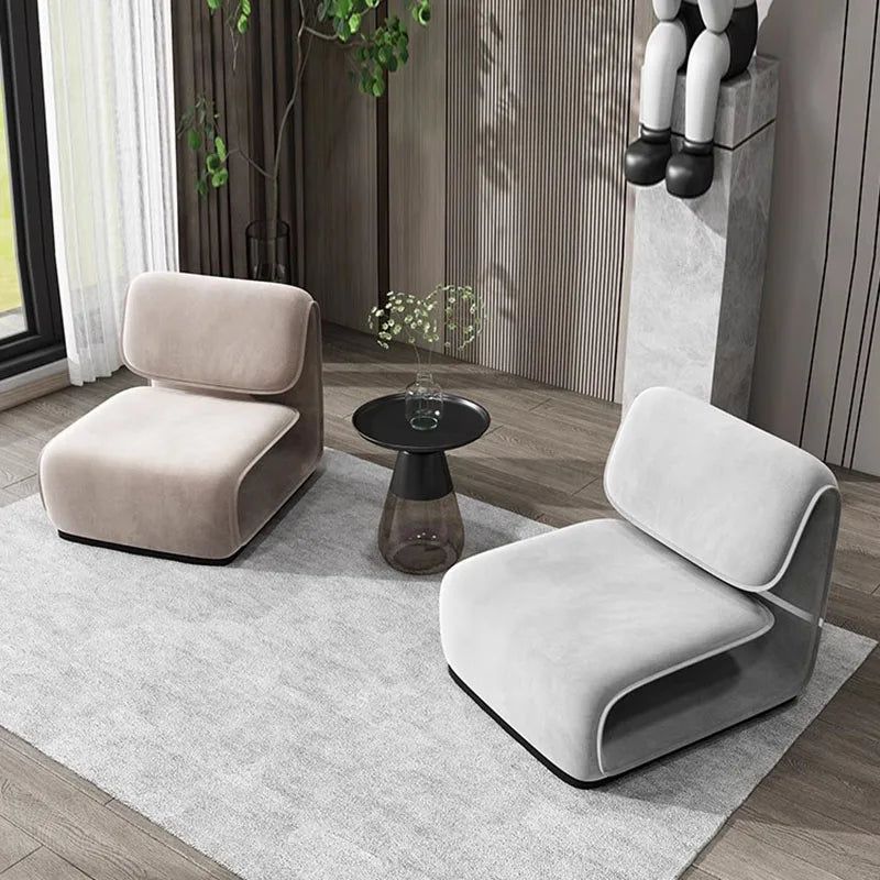 Minimalist Fluffy Sofa Chair – Soft & Cozy Modern Accent Chair for Living Room, Bedroom, or Office – Perfect for Relaxing, Reading & Decor