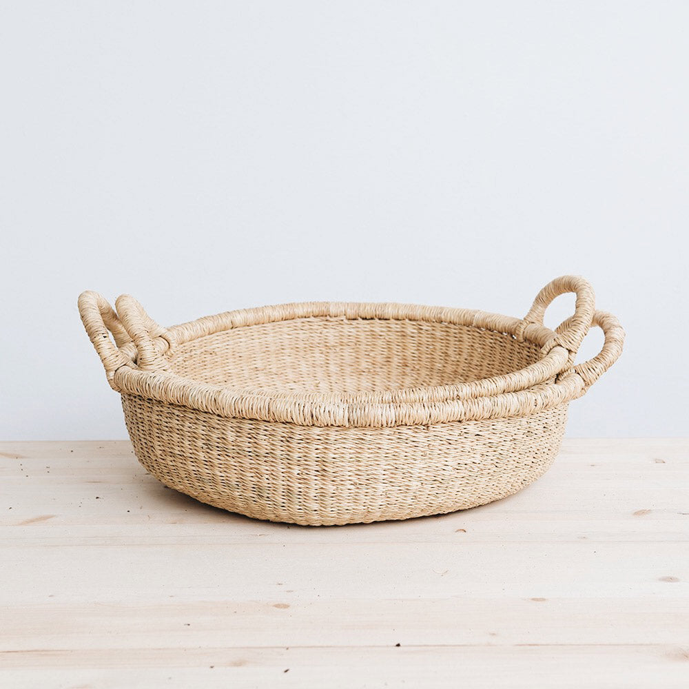 Premium Woven Garden Basket Set - Natural Rattan Storage Baskets for Home Organization, Picnics, and Farmers Market Shopping