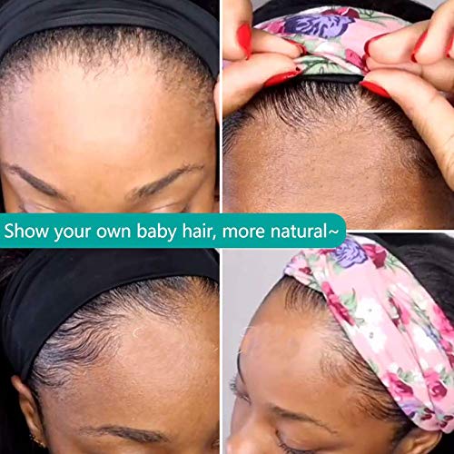Short Afro Kinky Curly Human Hair Wig - 180% Density Headband Wig with No Glue No Gel - Machine Made Short Curly Wig in Black Brown Colors 1#2#4# (10inch) - Perfect for Daily Wear, Cosplay, and Protective Hairstyles