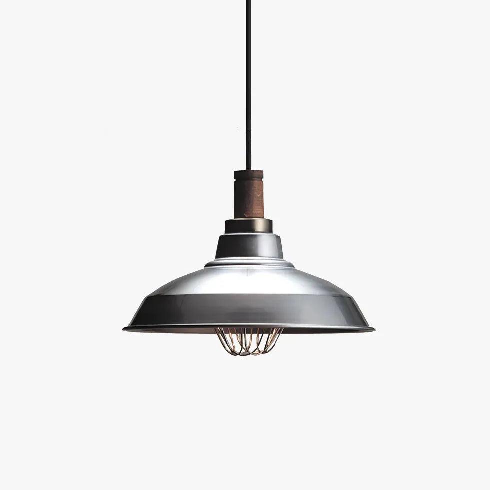 Vintage Silver Metal Industrial Kitchen Pendant Light - Adjustable Hanging Fixture for Farmhouse, Loft & Restaurant Decor - Perfect for Kitchen Island, Dining Room & Bar Lighting
