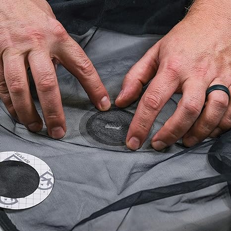 3 Tenacious Tape Mesh Patches for Outdoor Gear Repair - Strong Fabric Repair Patches for Tents, Jackets & Backpacks - Waterproof & Durable