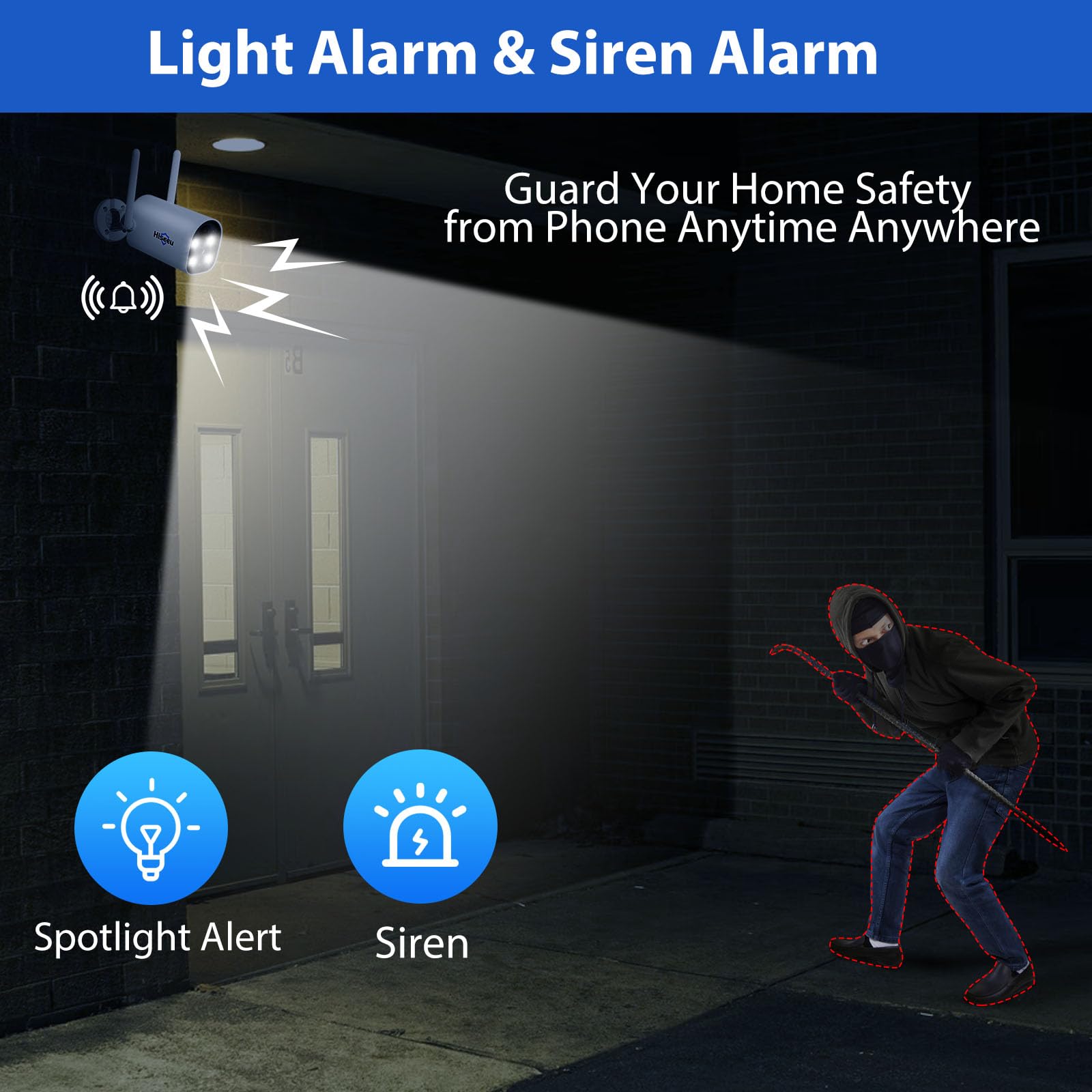 Hiseeu 4K 10CH Solar Powered Wireless Outdoor Security Camera System with AI Human Detection, 2-Way Audio, 4MP Solar Battery Cameras, Color Night Vision, IP66 Waterproof, 1TB HDD - Ideal for Home Security, Business Surveillance, and Property Monitoring