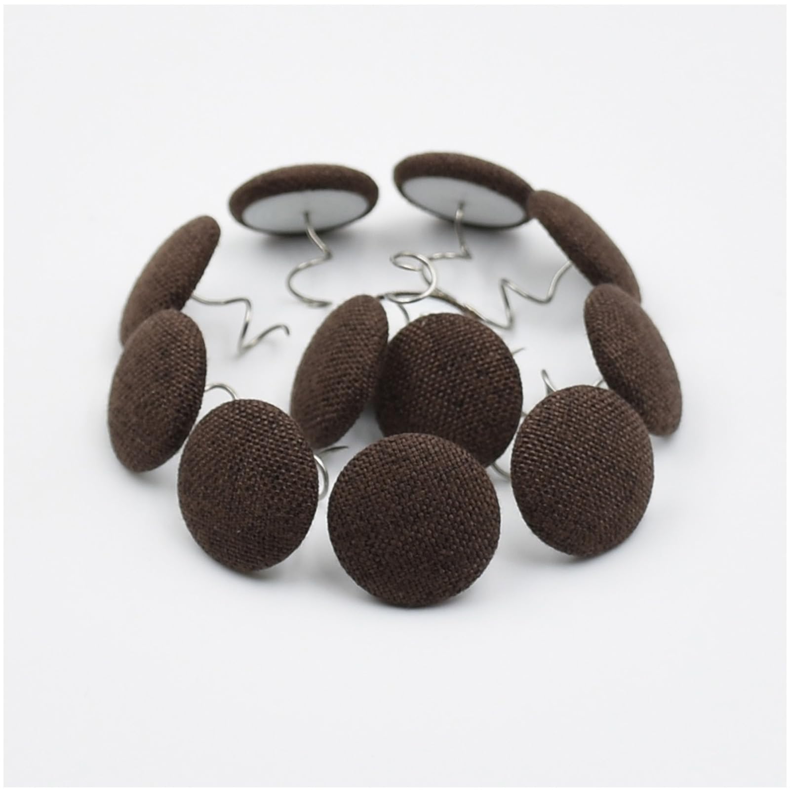 12 PCS Upholstery Twist Pins for Sofa & Bed Skirts - Dark Brown | Secure Slipcovers & Armrest Covers