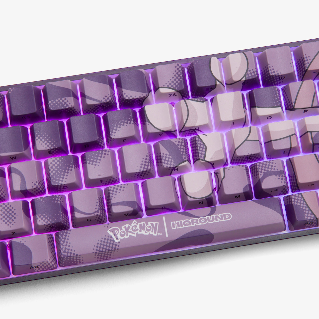 Pokémon + HG Basecamp 65HE Mechanical Keyboard - Mewtwo Edition | Wireless Gaming Keyboard for PC & Mac | Perfect for Competitive Gaming & Typing