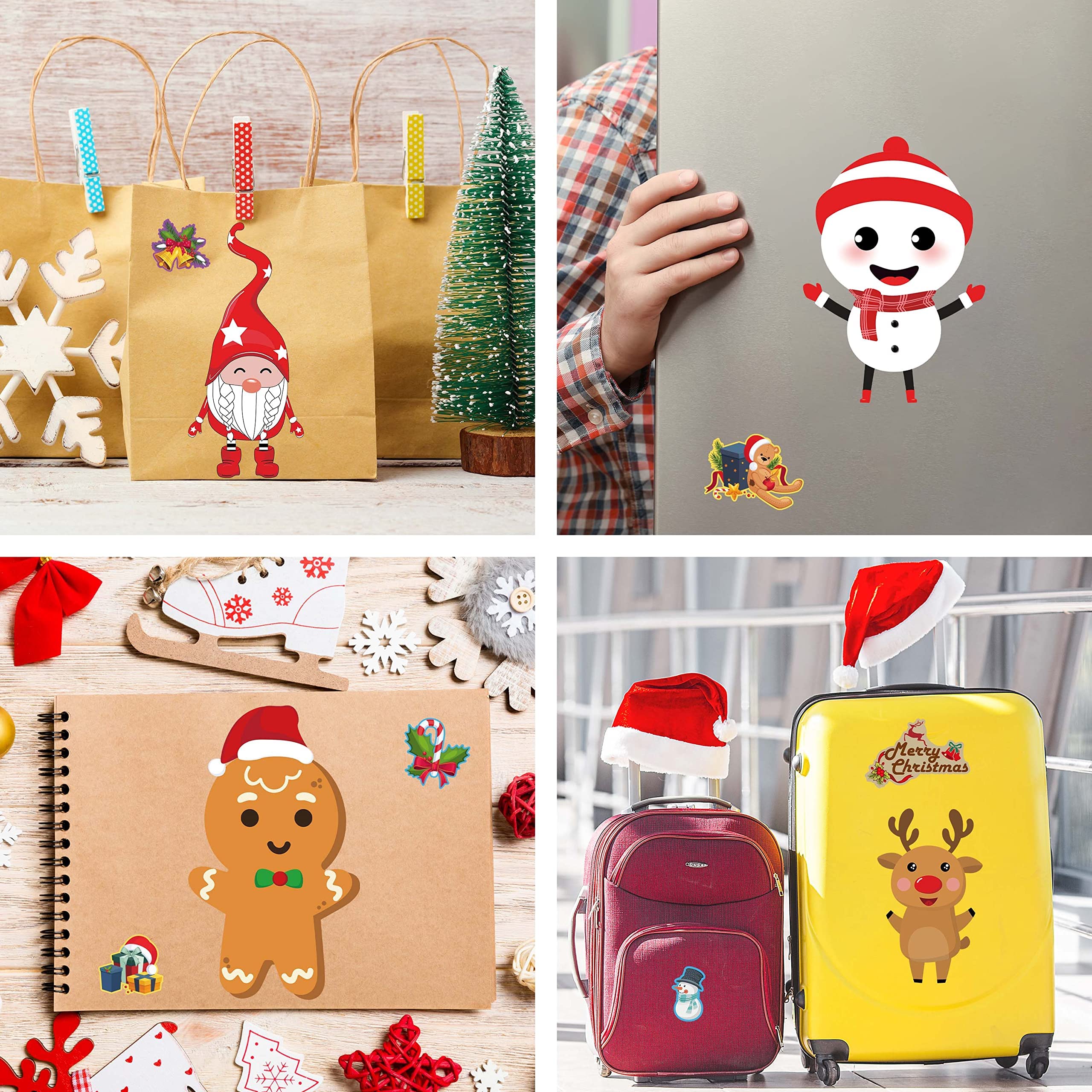 Funnlot 30PCS Christmas Stickers for Kids - DIY Holiday Sticker Craft Kit, Fun Christmas Activities & Games for Toddlers - Perfect for Holiday Cards, Gift Wrapping & Classroom Decorations