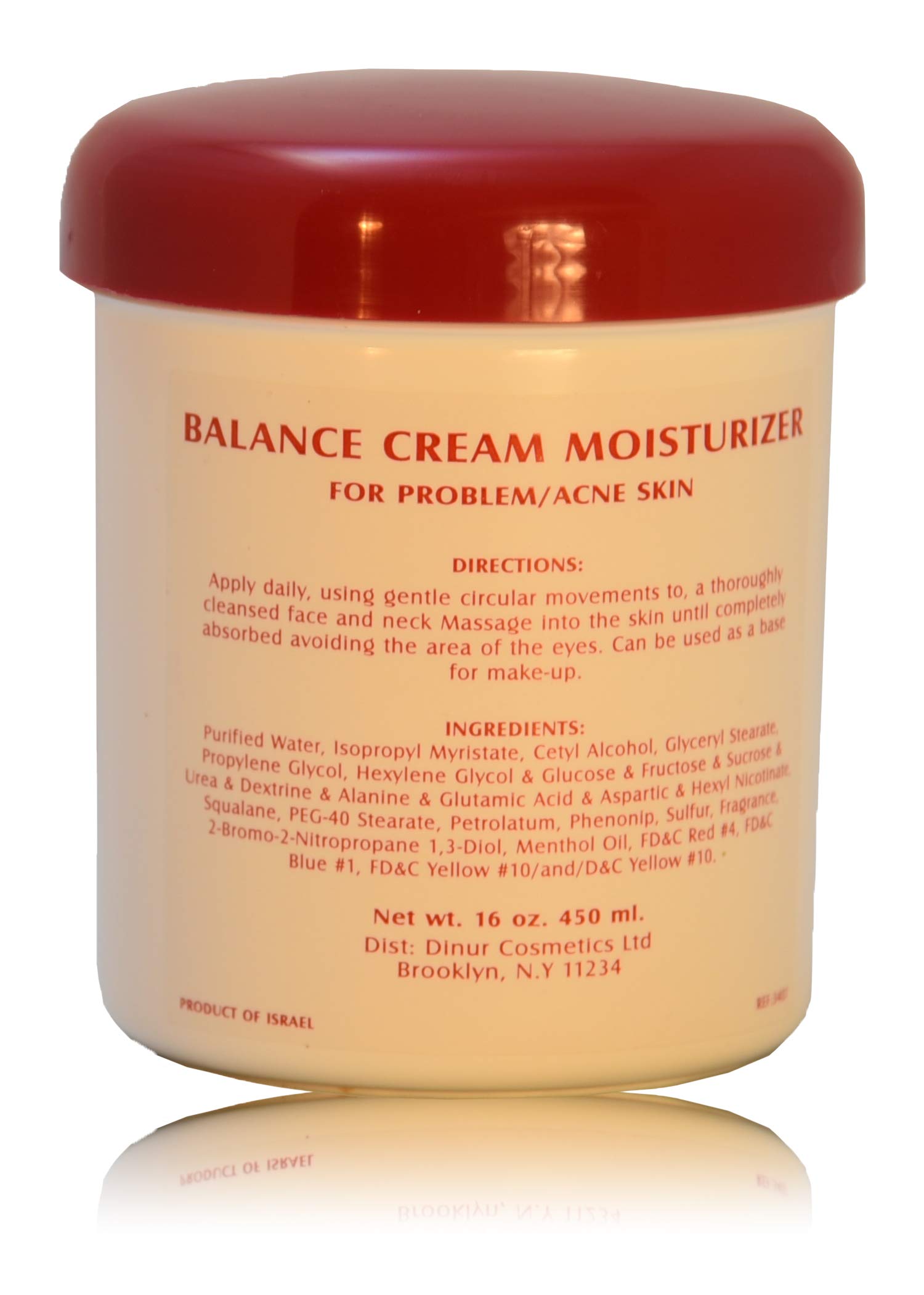 Balance Cream Moisturizer for Oily & Problem Skin - Deep Cleansing Pore Treatment to Remove Excess Dirt & Unclog Pores - Hydrating Formula for Glowing, Supple Skin - 16 oz (450 ml) - Perfect for Daily Skincare Routine & Acne-Prone Skin Care