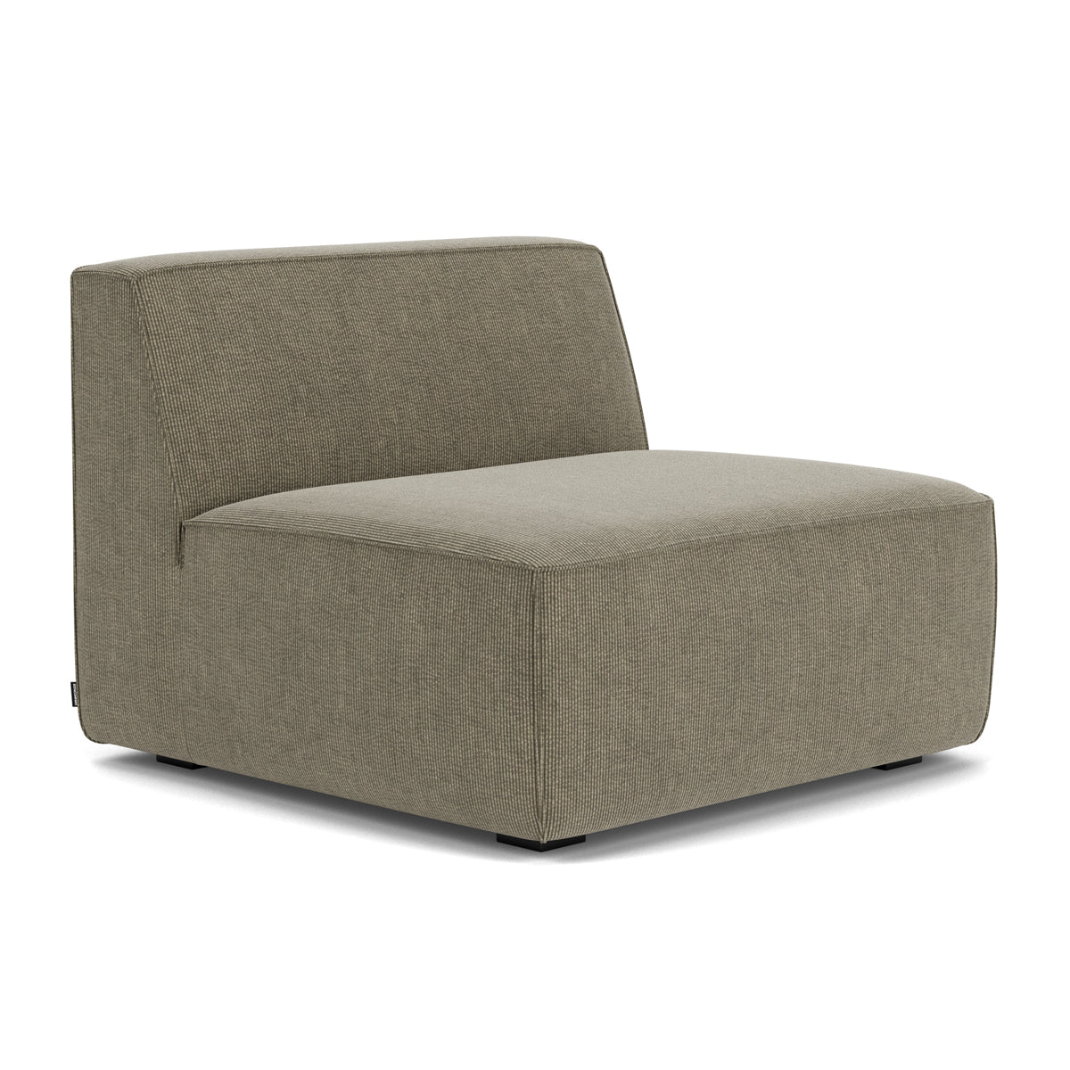 Luxury Dane Velvet Modular Armless 1-Seater Sofa - Modern Single Seater Chair for Living Room, Bedroom & Office - Soft Velvet Fabric, Space-Saving Design