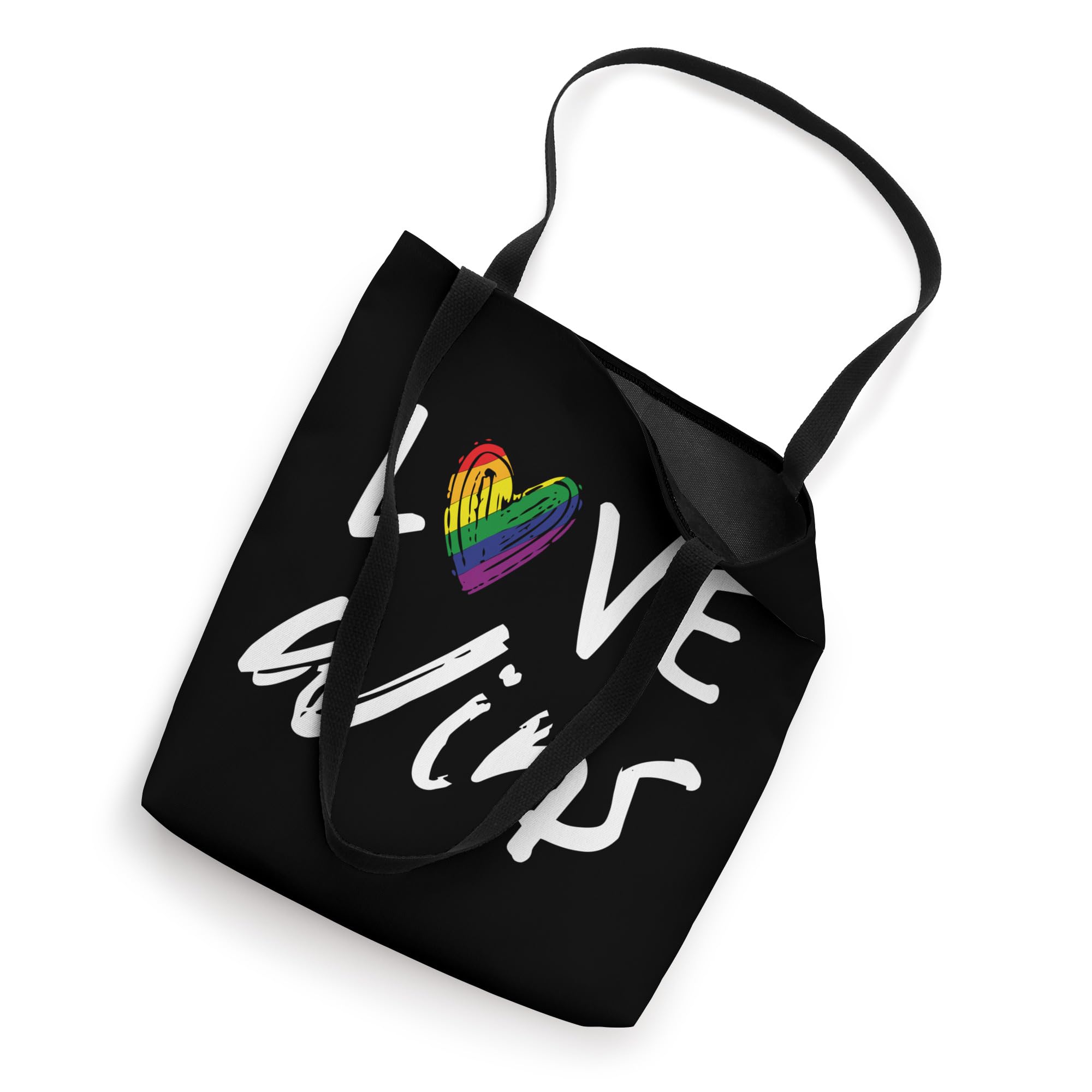 Love Wins Tote Bag - LGBTQ Pride Reusable Shopping Bag for Groceries, Beach & Work | Durable Cotton Canvas Carryall for Everyday Use, Pride Parades & Supportive Fashion